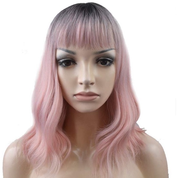 ?ILLIANA  14” Pink with dark roots BANG Wig *NWT* main image 3